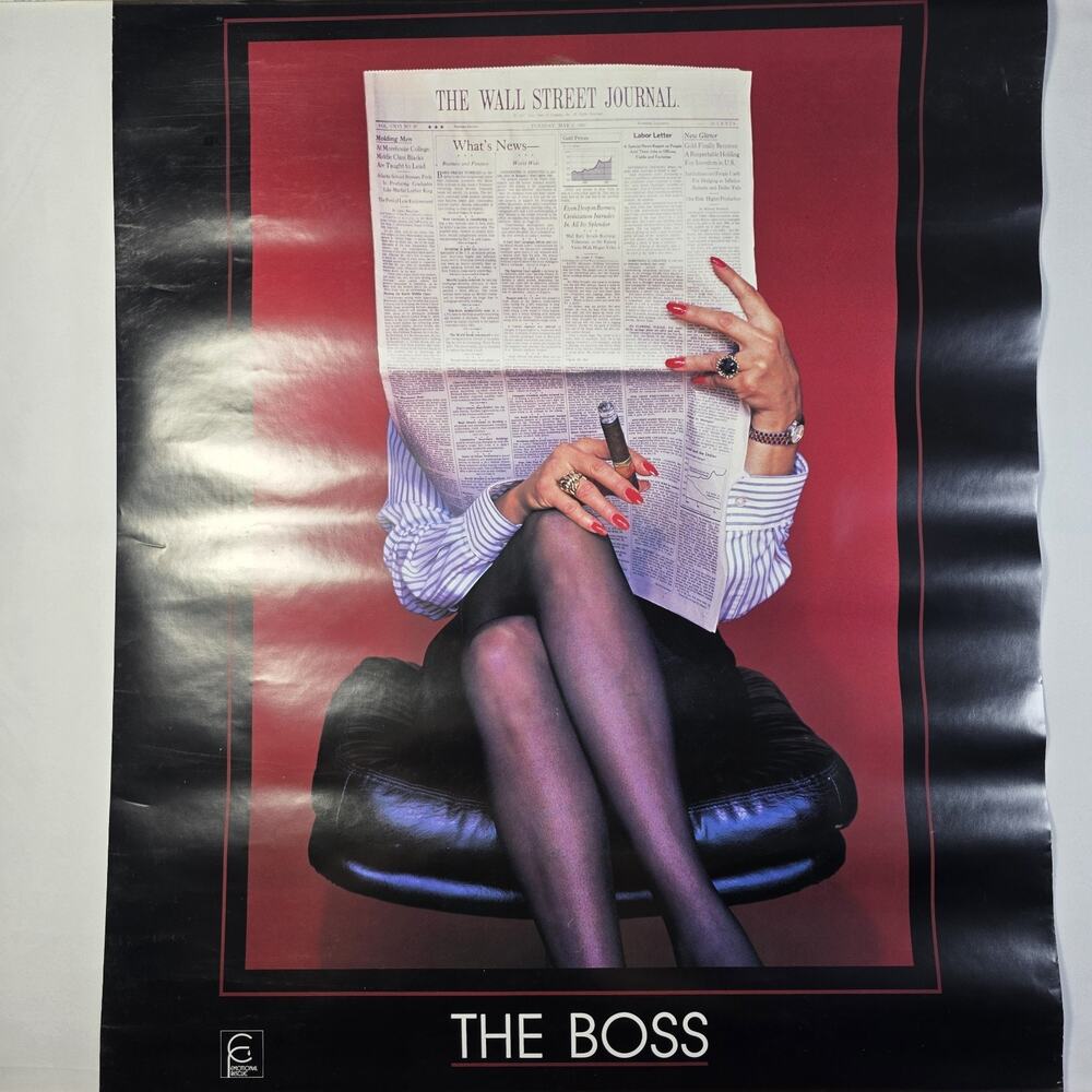 Vintage 1987 Emotional Rescue The Boss Wall Street Journal Poster 28x22